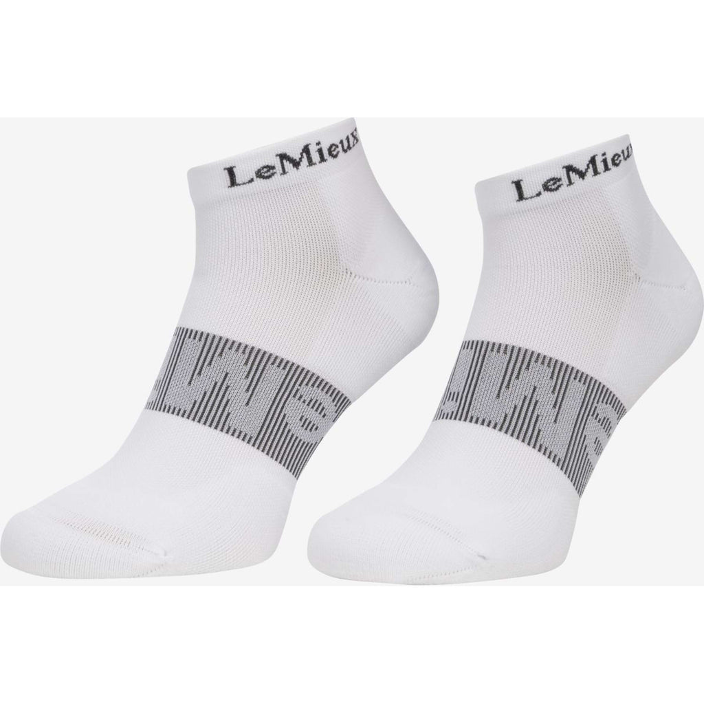 LeMieux Chaussettes Trainer 3 Pack Blanc
