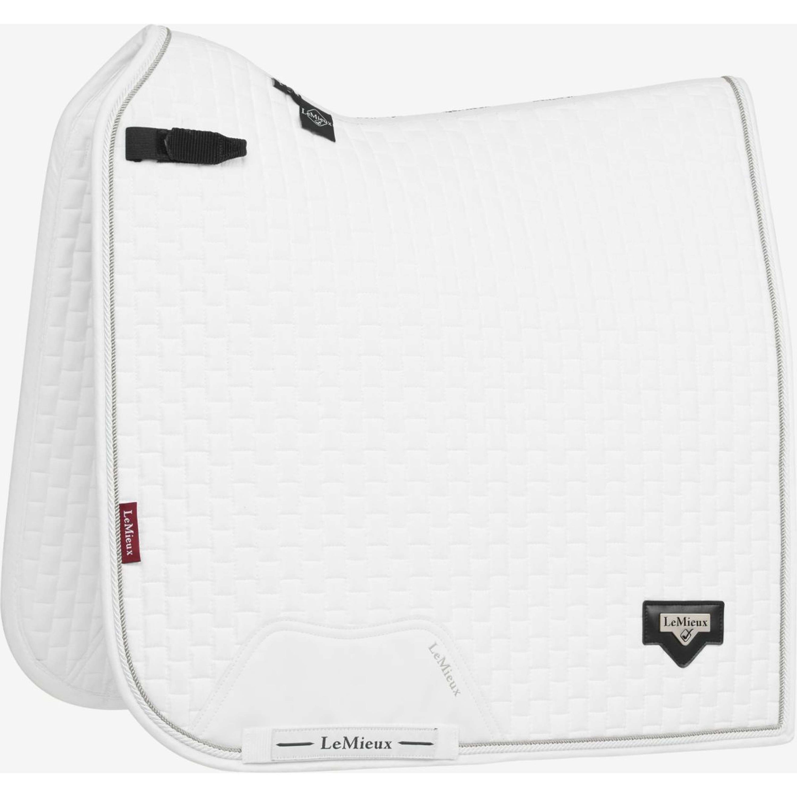 LeMieux Tapis de Selle Puissance Suede Dressage Blanc LeMieux Tapis de Selle Puissance Suede Dressage Blanc