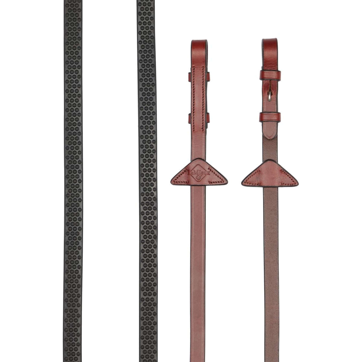 LeMieux Rênes Soft Rubber Châtaigne