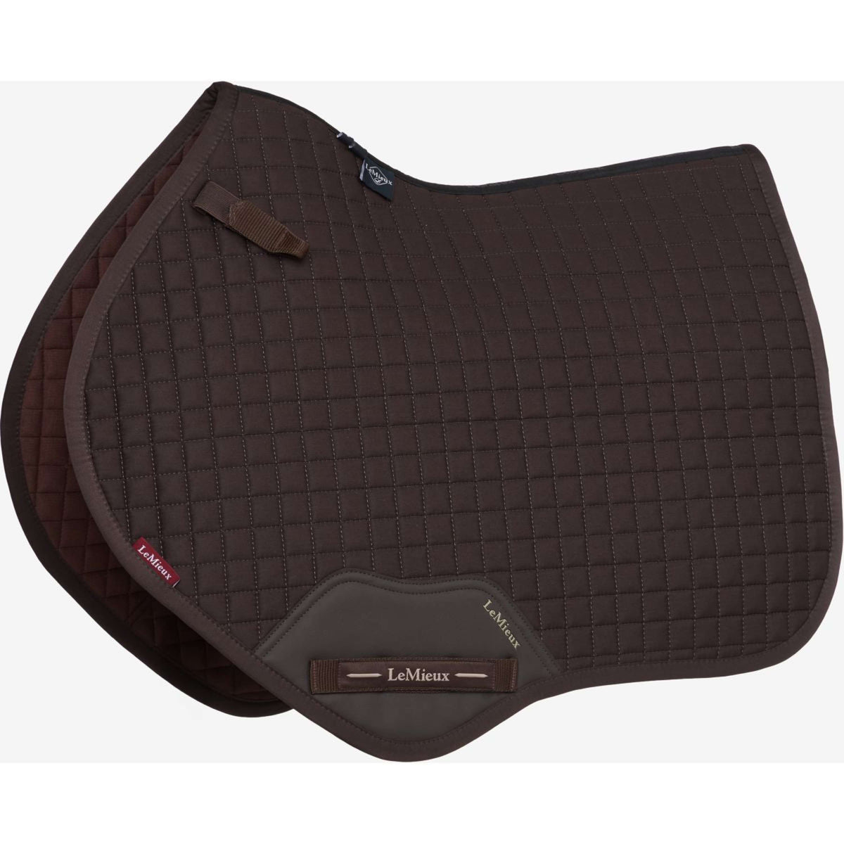 LeMieux Tapis de Selle Cotton Square Close Contact Marron