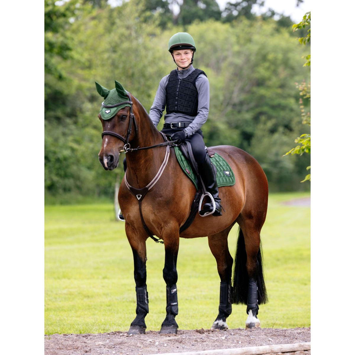 LeMieux Tapis de Selle Loire Classic Square Close Contact Hunter Green