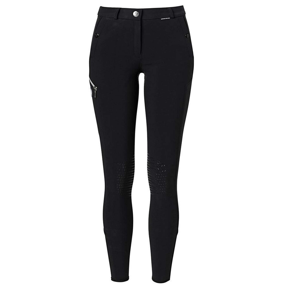 Mountain Horse Pantalon d'Équitation Frost Tech avec Silicone Fond de Peau Noir