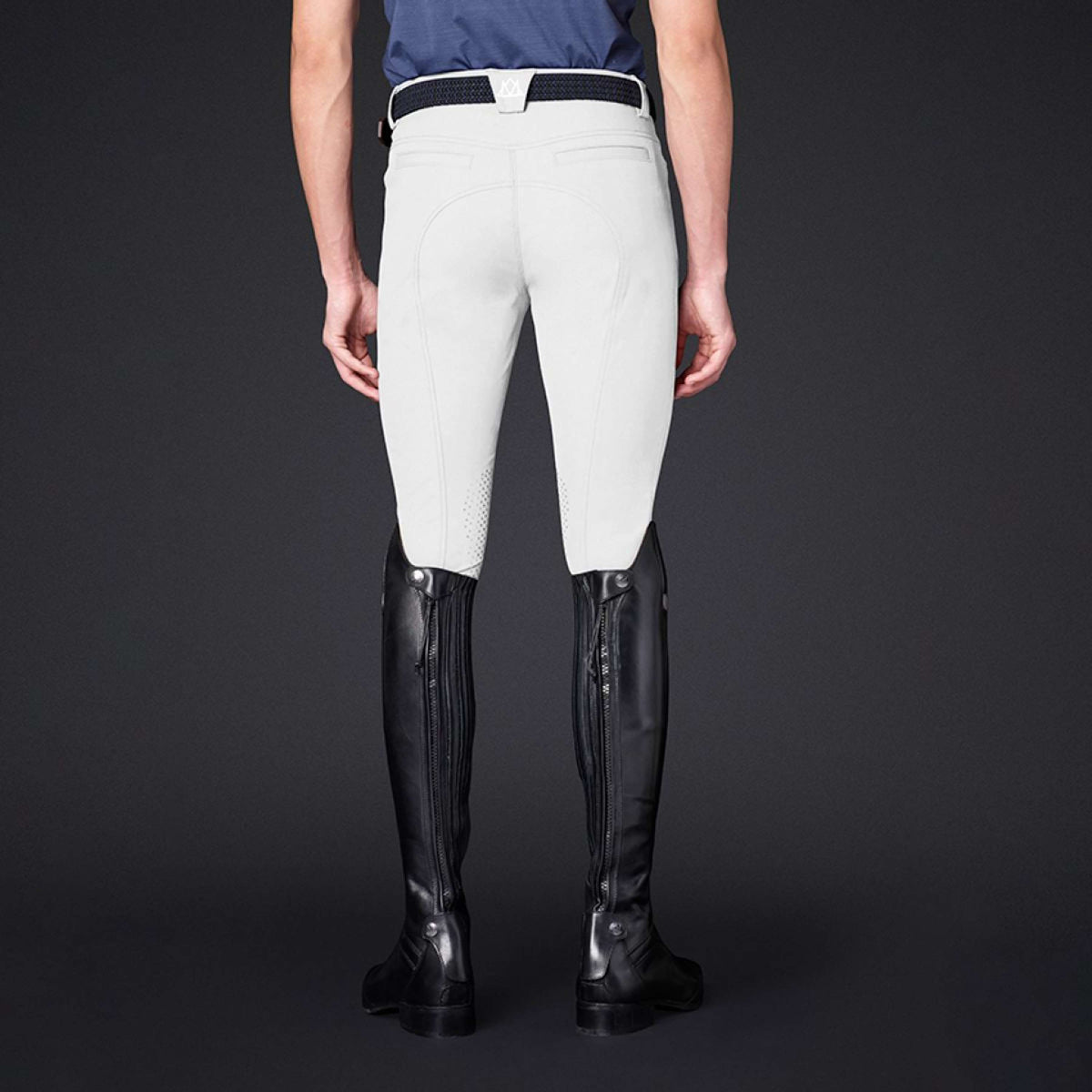 Mountain Horse Pantalon d'Équitation Robin Prise de Genou Hommes Blanc