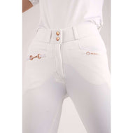 Montar Pantalon d'Équitation Molly Rosegold Highwaist Full Grip Blanc