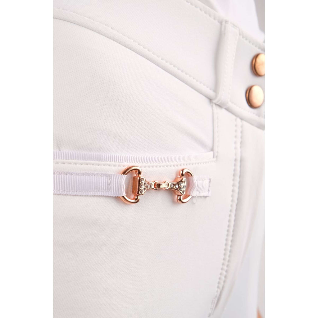 Montar Pantalon d'Équitation Molly Rosegold Highwaist Full Grip Blanc