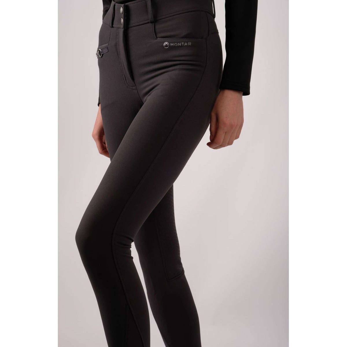 Montar Pantalon d'Équitation Molly Highwaist Full Grip Gris