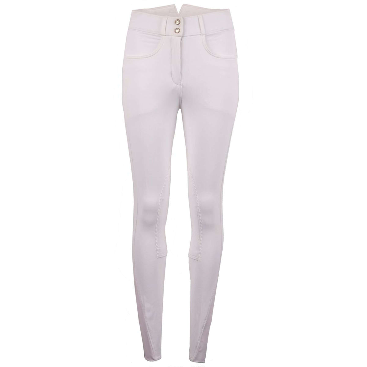 Montar Pantalon d'Équitation Essential Yati Highwaist Prise de Genou Blanc