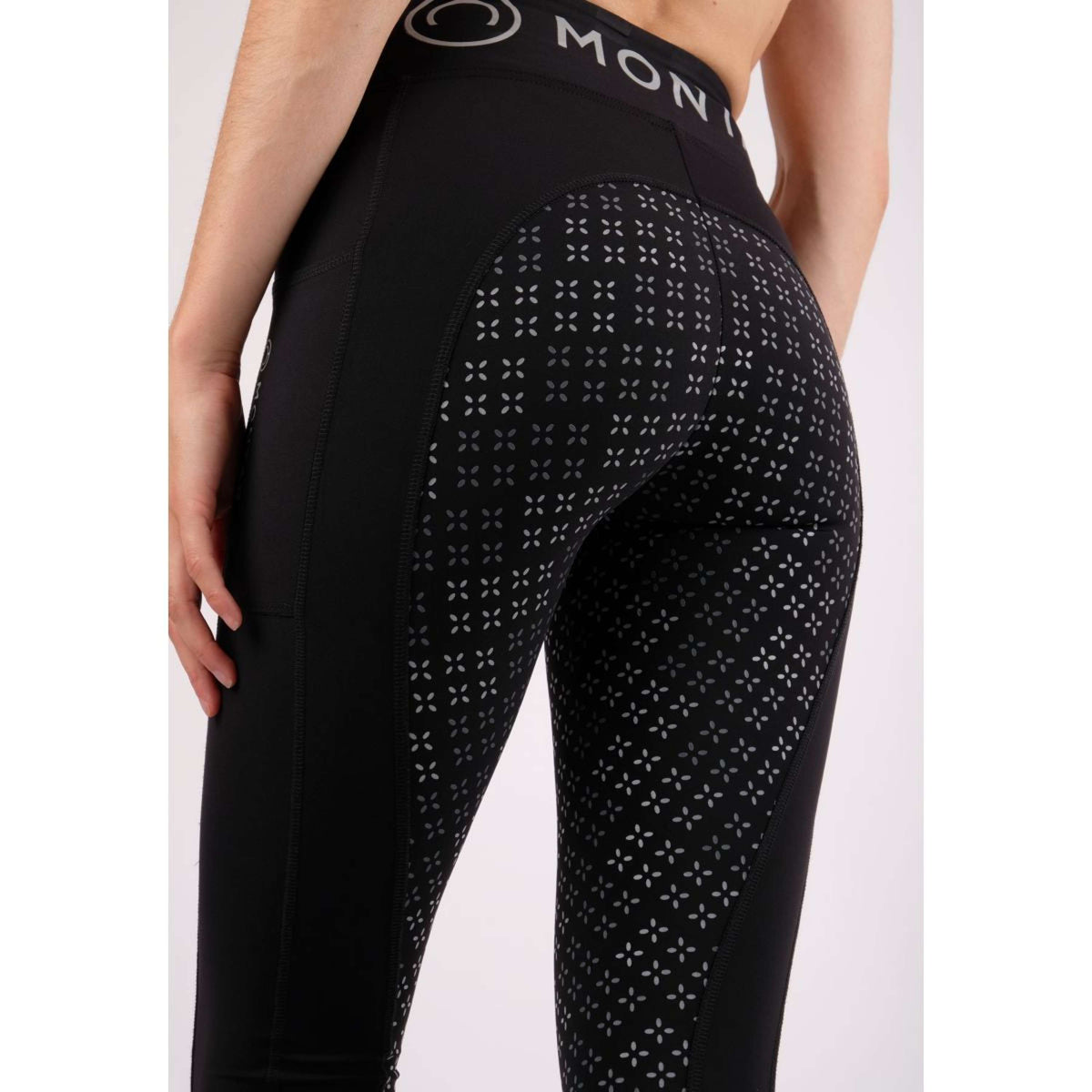 Montar Legging d'Équitation Selena Pull On Full Grip Noir