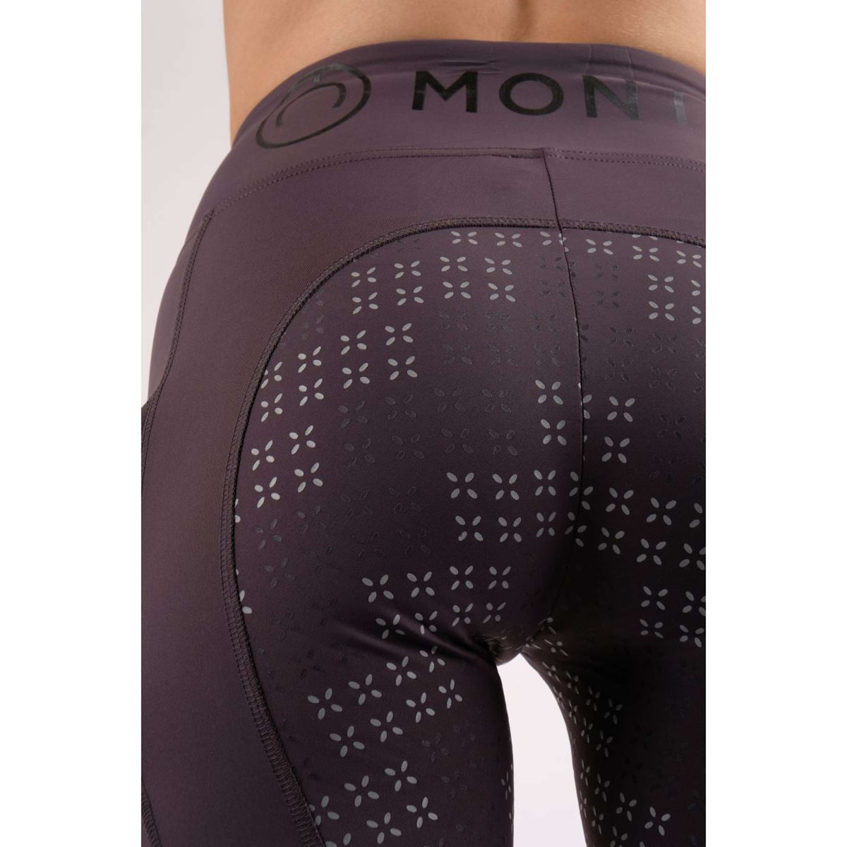 Montar Legging d'Équitation Selena Pull On Full Grip Gris