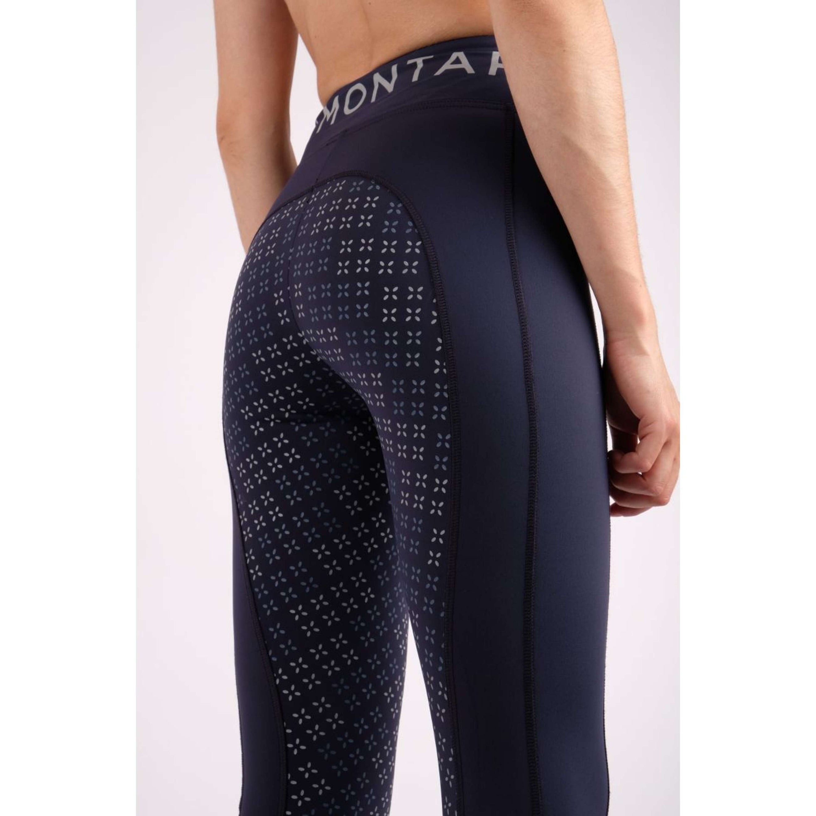 Montar Legging d'Équitation Selena Pull On Full Grip Marin