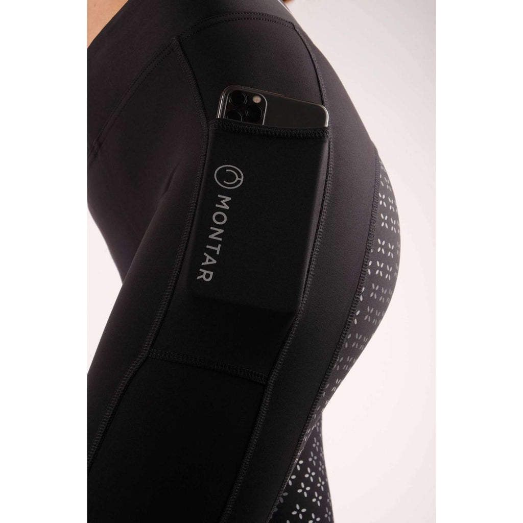 Montar Legging d'Équitation Selena Pull On Junior Full Grip Noir