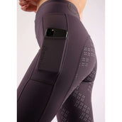 Montar Legging d'Équitation Selena Pull On FullGrip Gris