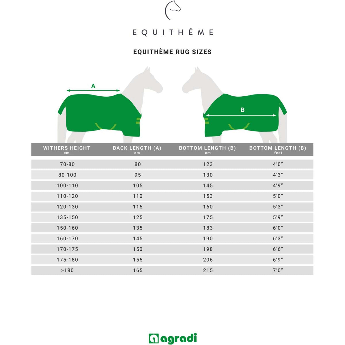 EQUITHÈME Couverture Imperméable Tyrex 600D Recyclé 50g Vert