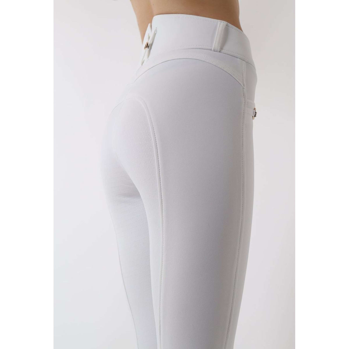 Montar Pantalon d'Équitation Molly Gold Highwaist Full Grip Blanc