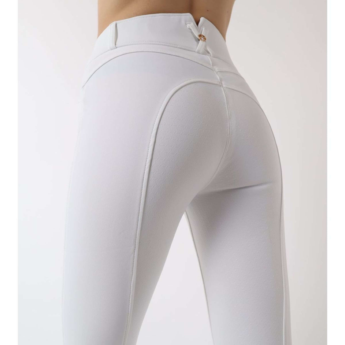 Montar Pantalon d'Équitation Molly Gold Highwaist Full Grip Blanc