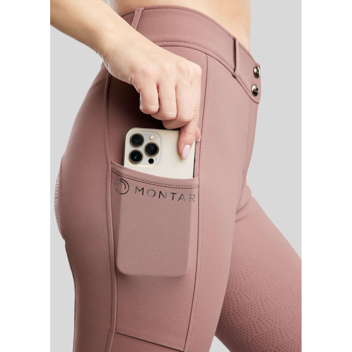 Montar Pantalon d'Équitation Megan Full Grip Dusty Rose