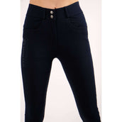 Montar Pantalon d'Équitation Megan Yati Highwaist Full Grip Blue Denim