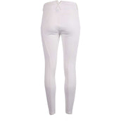 Montar Legging d'Équitation Makayla Pull On Gold Logo Full Grip Blanc