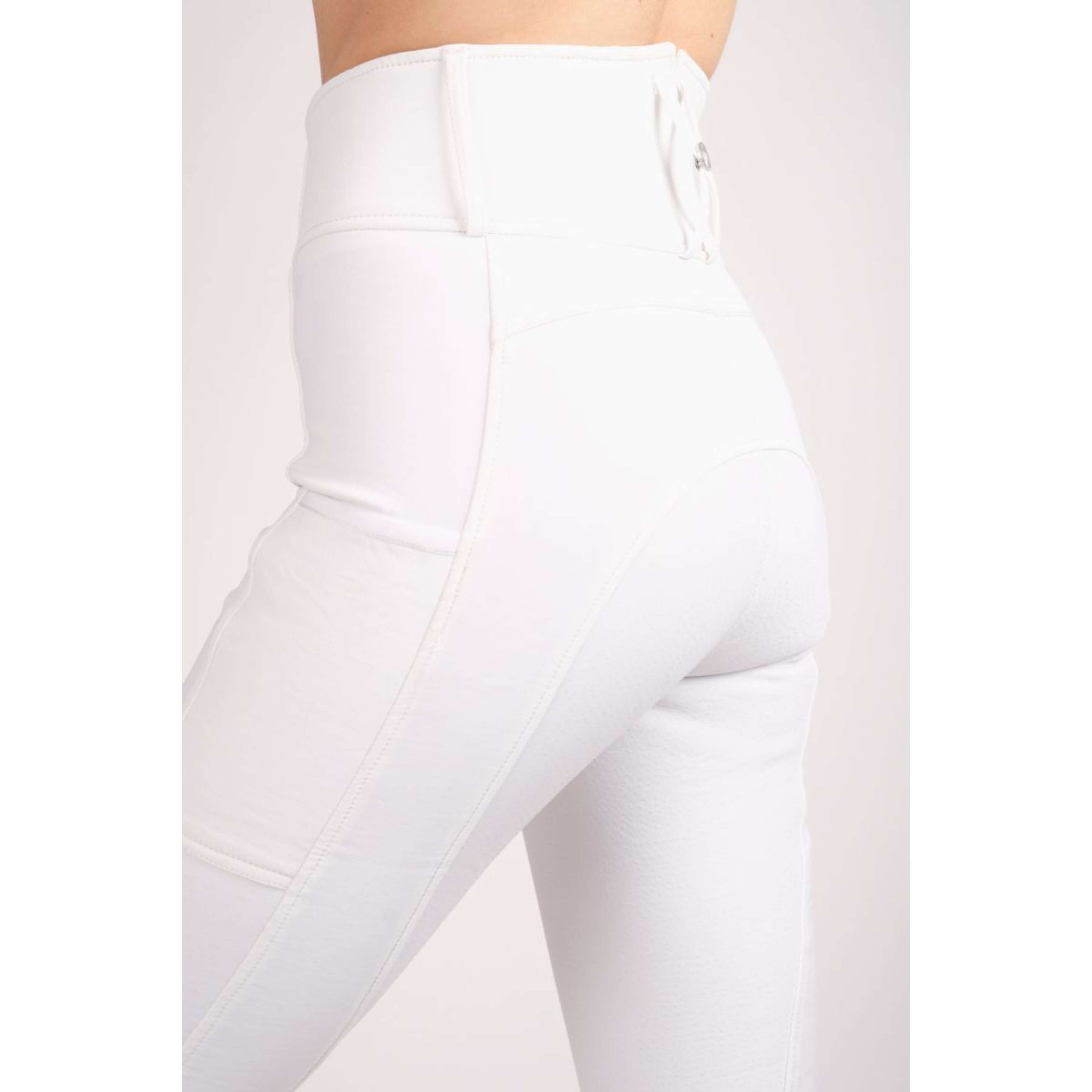 Montar Pantalon d'Équitation Mya extra Highwaist Full Grip Blanc