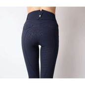 Montar Pantalon d'Équitation Briella Crystal Pocket Full Grip Marin