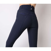 Montar Pantalon d'Équitation Briella Crystal Pocket Full Grip Marin