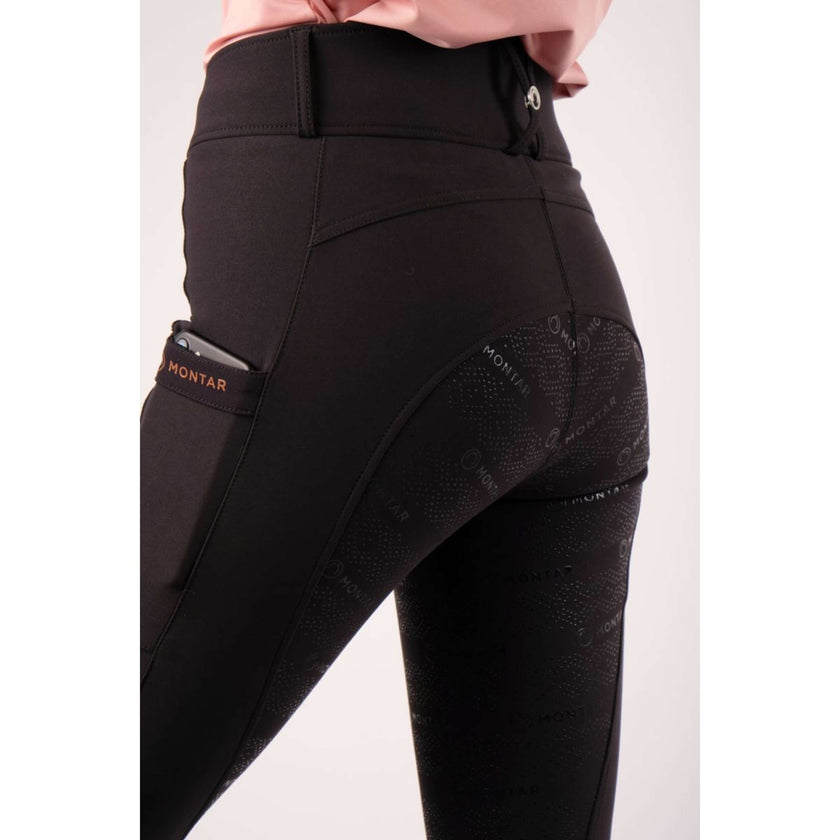 Montar Pantalon d'Équitation Julie Highwaist Full Grip Noir