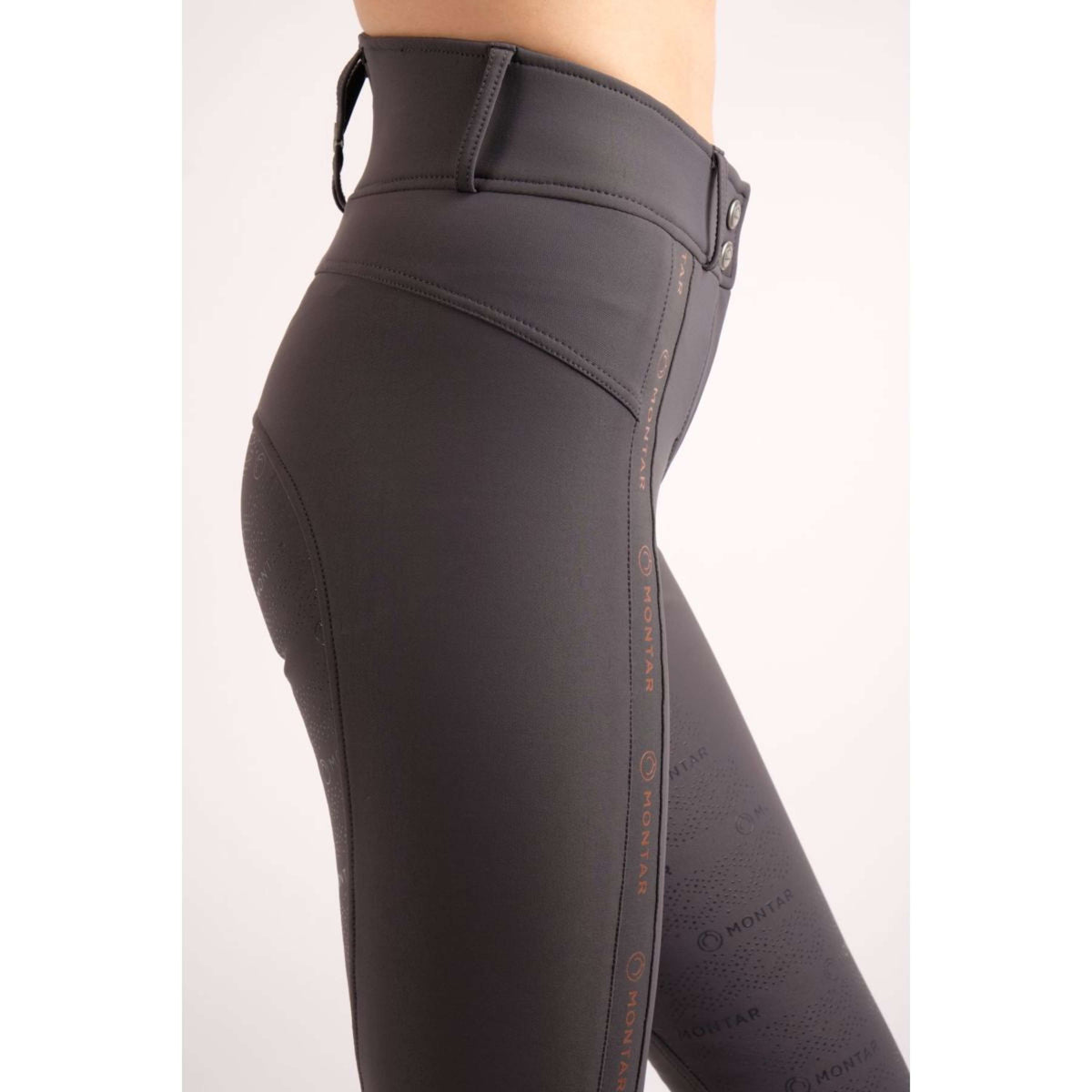 Montar Pantalon d'Équitation Julie Highwaist Full Grip Gris