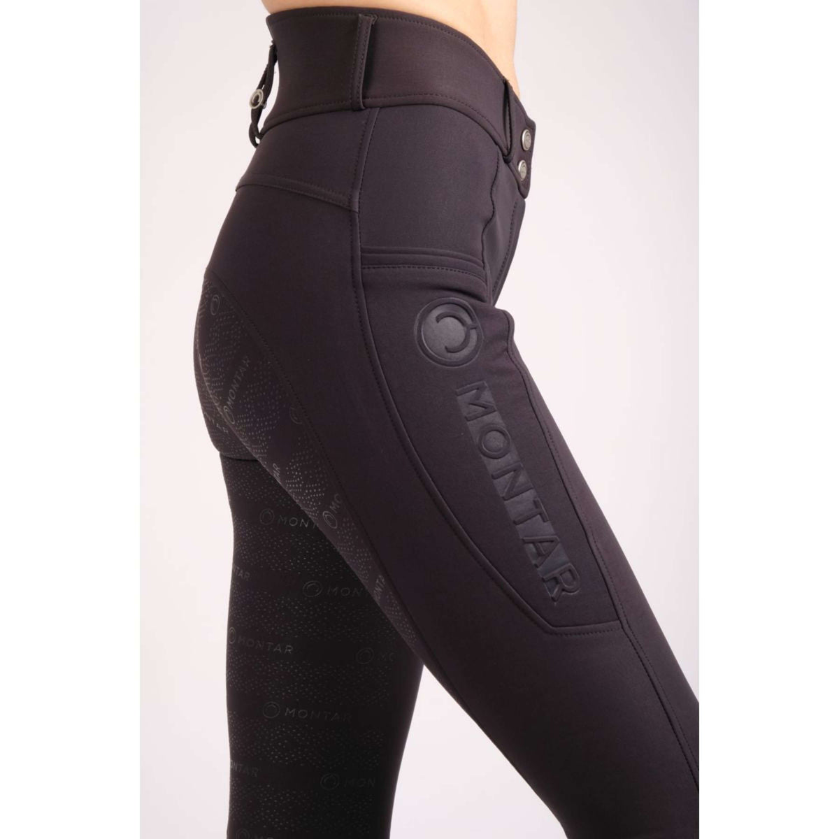 Montar Pantalon d'Équitation Nola Highwaist Full Grip Noir