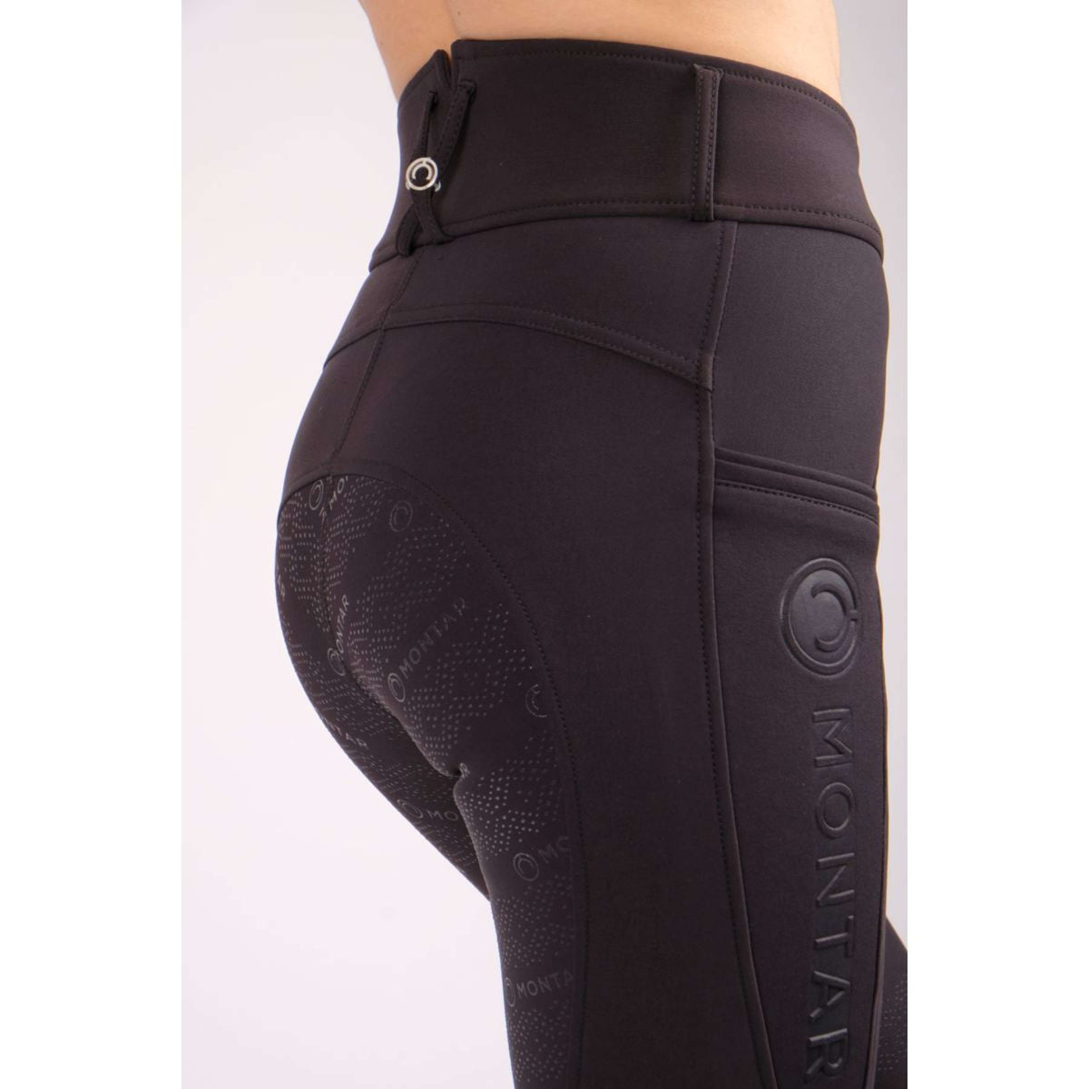 Montar Pantalon d'Équitation Nola Highwaist Full Grip Noir