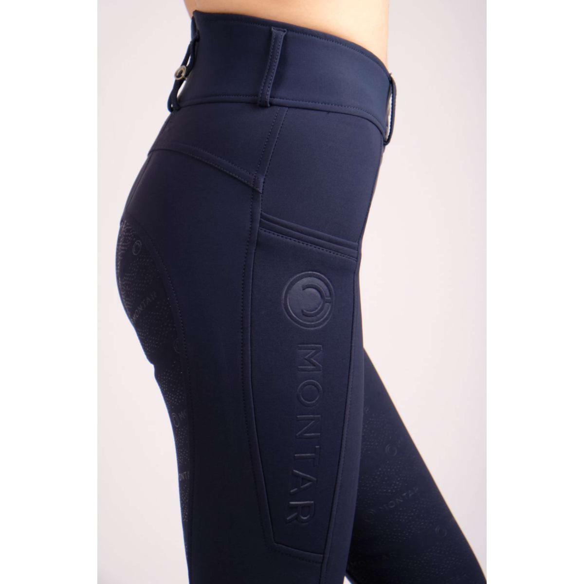 Montar Pantalon d'Équitation Nola Highwaist Full Grip Marin