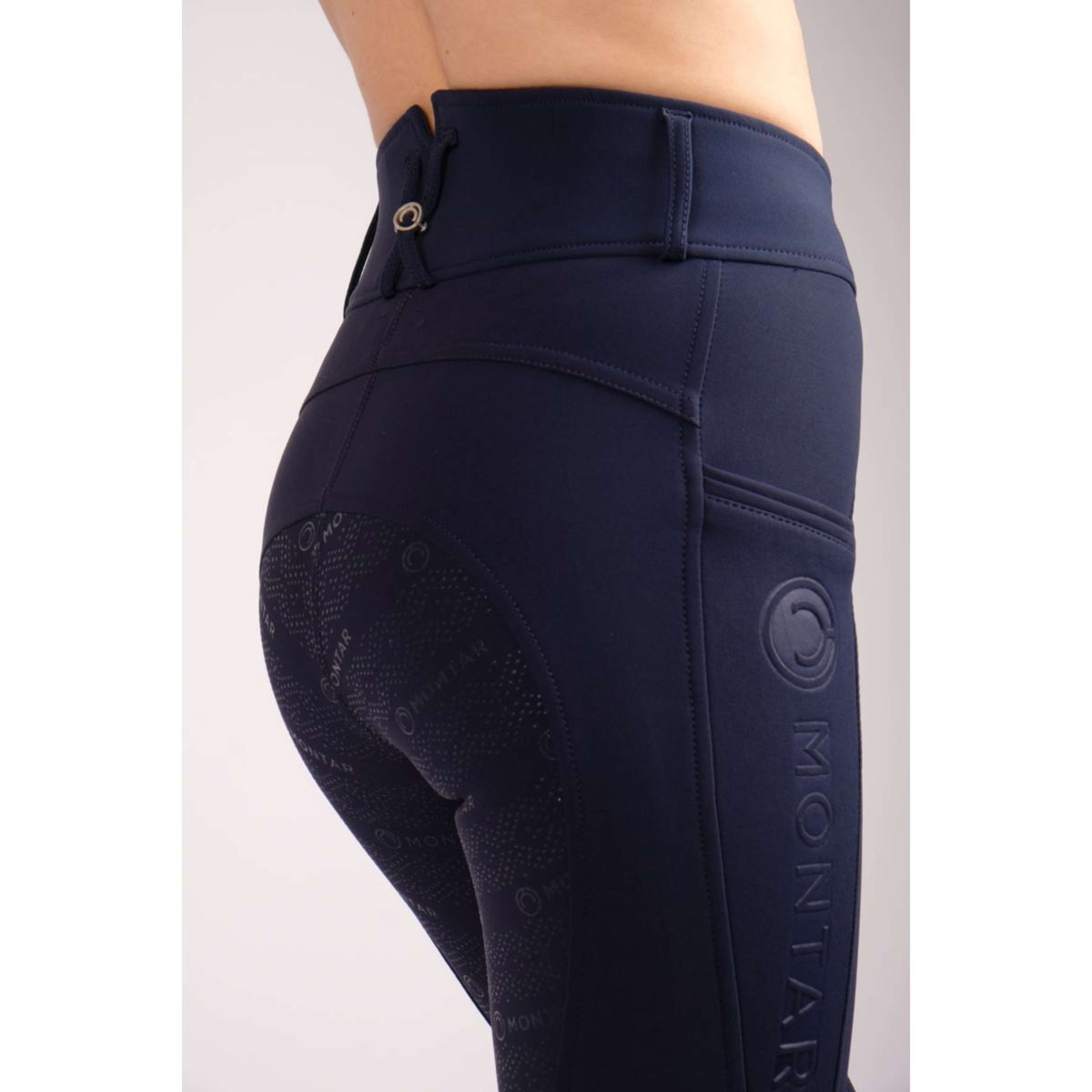 Montar Pantalon d'Équitation Nola Highwaist Full Grip Marin