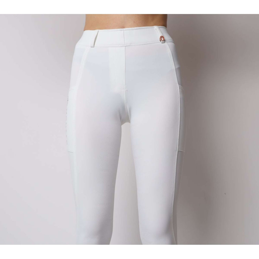 Montar Legging d'Équitation Michelle Rosegold Logo Blanc
