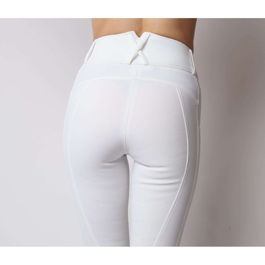 Montar Legging d'Équitation Michelle Rosegold Logo Blanc