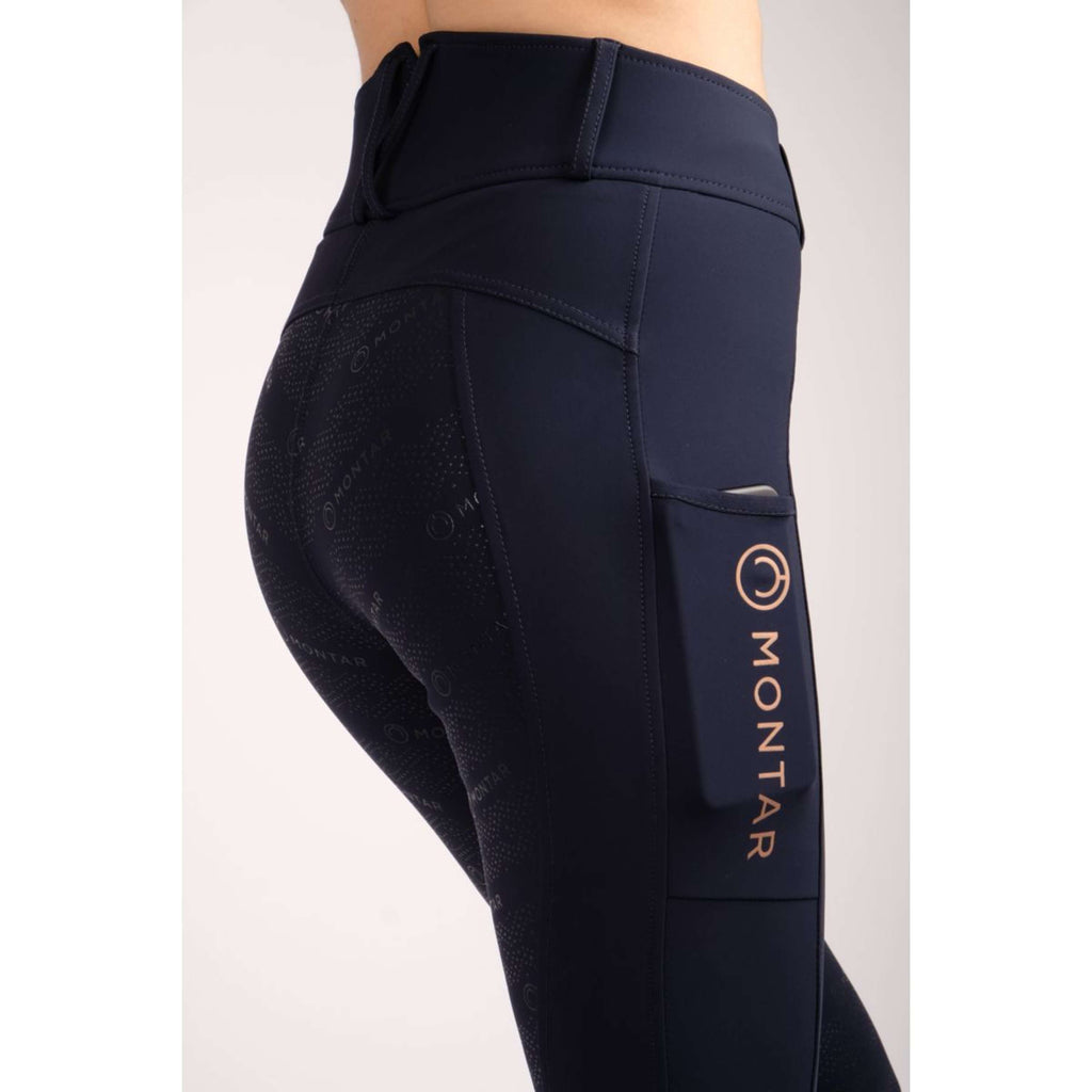Montar Legging d'Équitation Michelle Rosegold Logo Marin