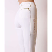 Montar Pantalon d'Équitation Luna Gold Full Grip Blanc