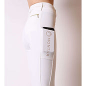 Montar Pantalon d'Équitation Luna Gold Full Grip Blanc