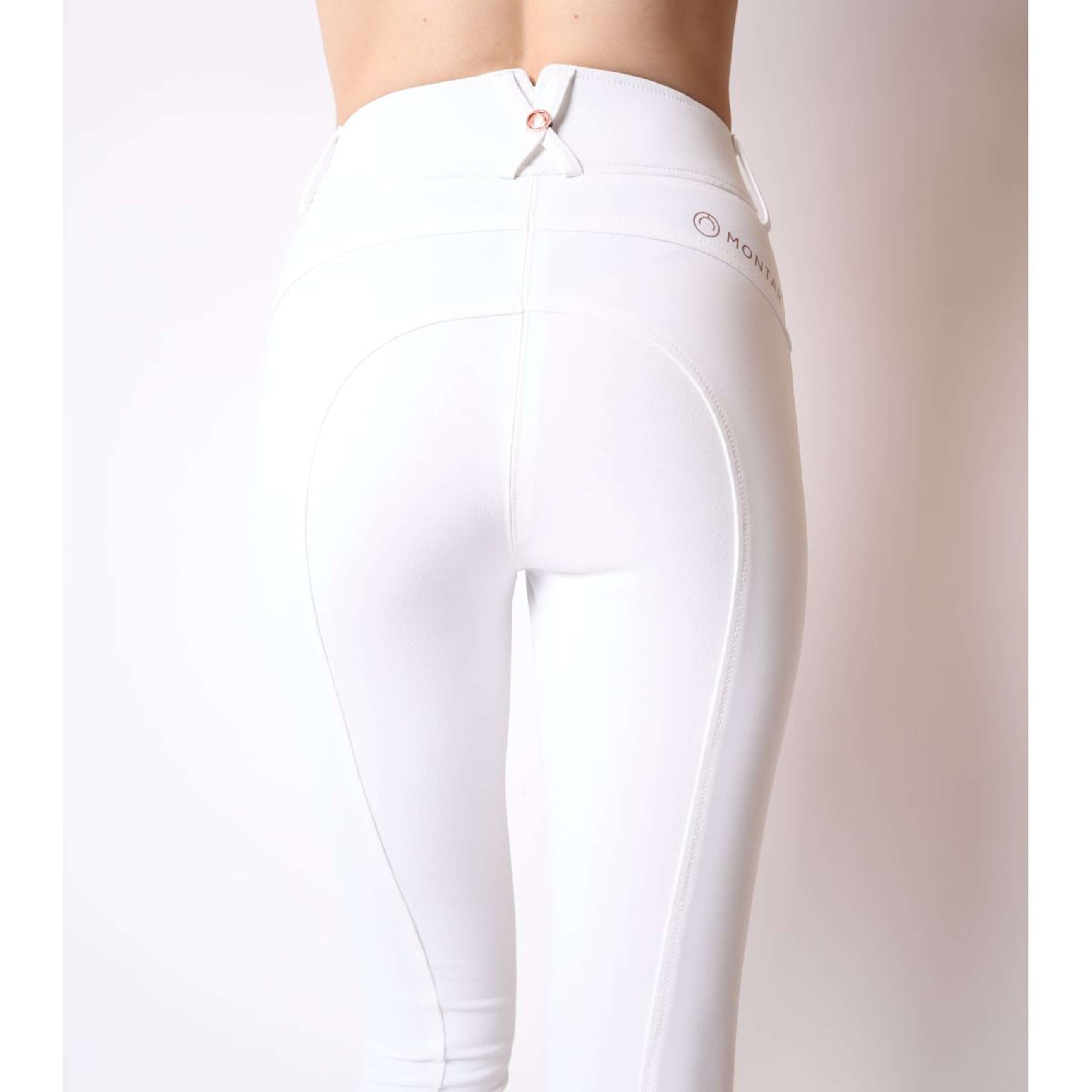 Montar Pantalon d'Équitation Femka Rosegold Full Grip Blanc