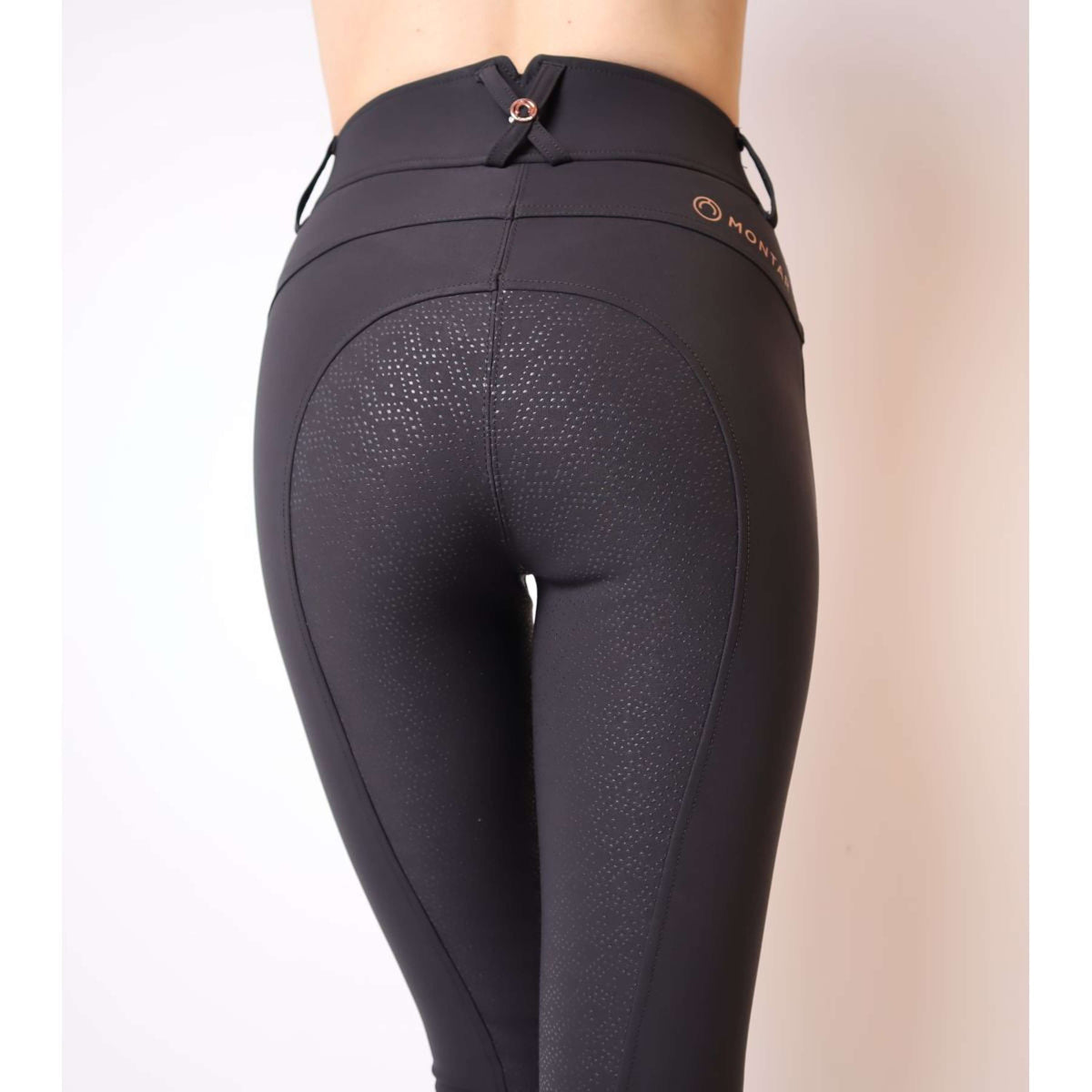 Montar Pantalon d'Équitation Femka Rosegold Full Grip Noir