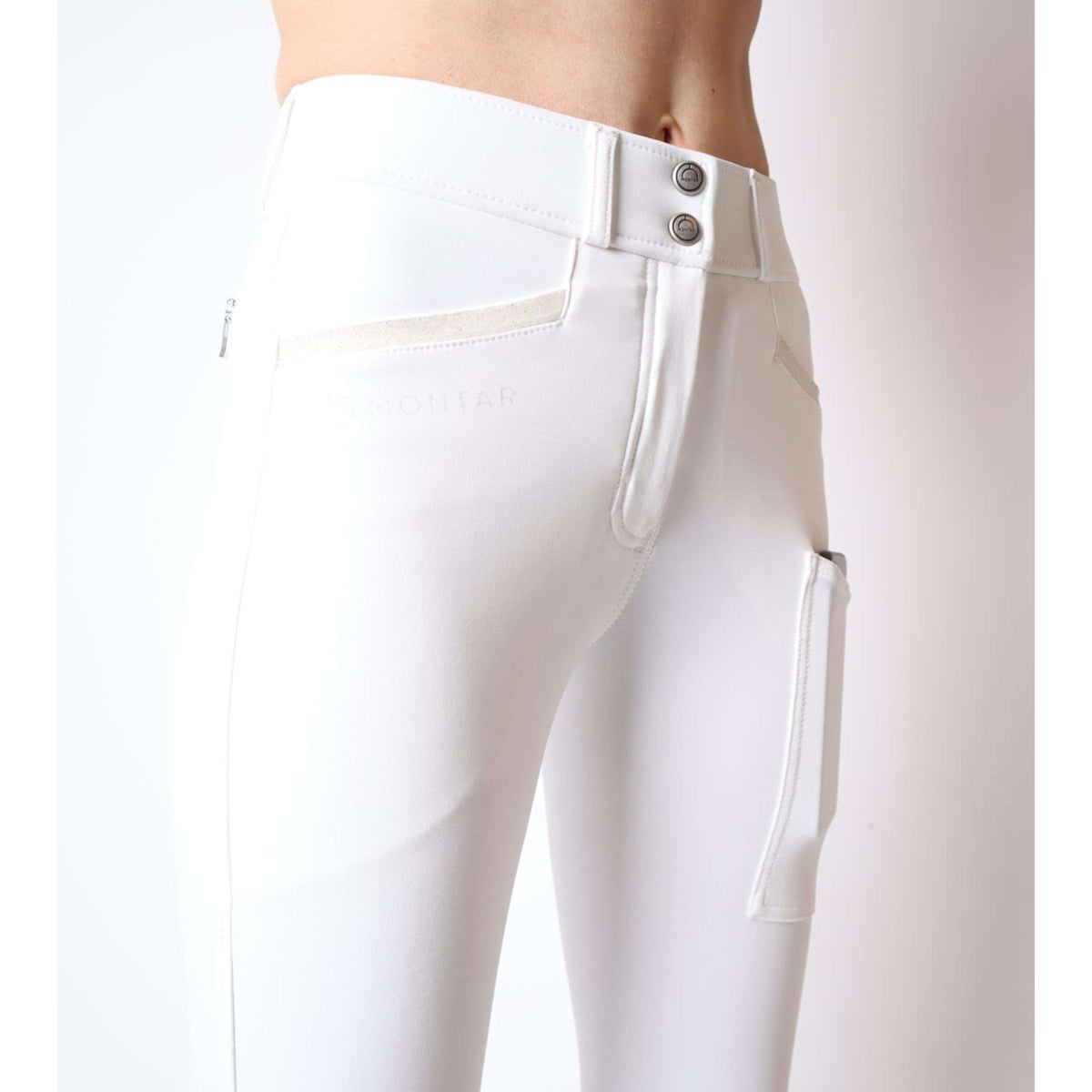 Montar Pantalon d'Équitation Armani Highwaist Blanc