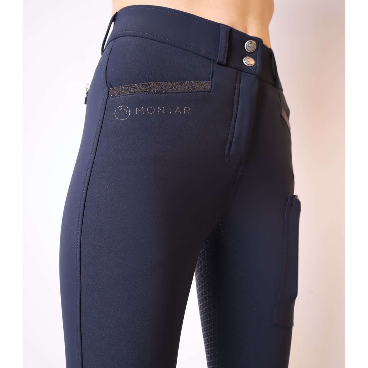 Montar Pantalon d'Équitation Armani Highwaist Marin foncé