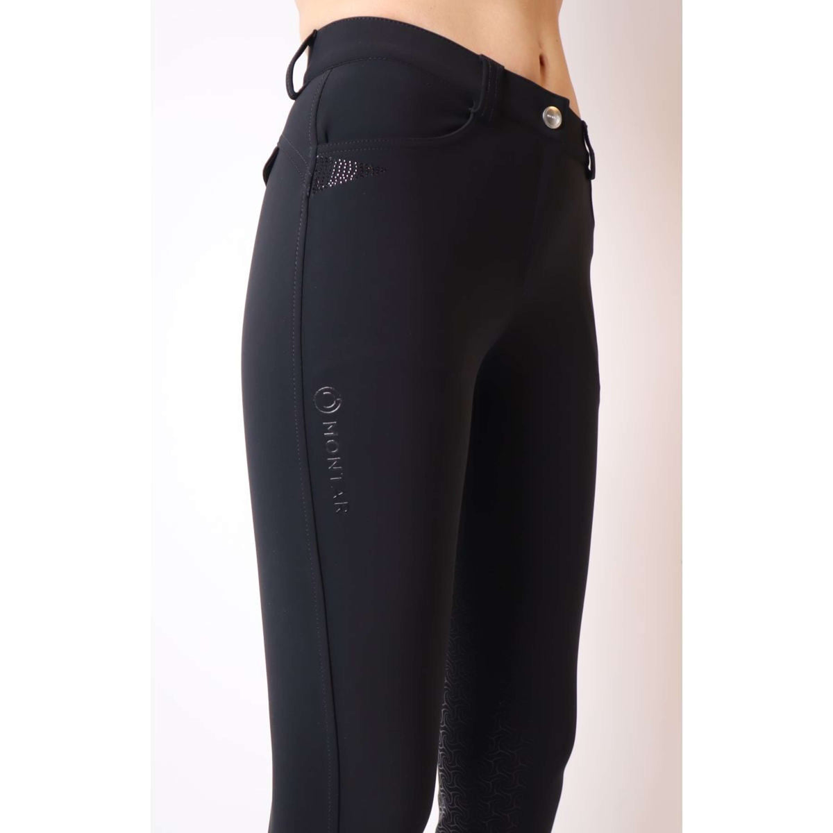 Montar Pantalon d'Équitation Kyla SoftTech Full Grip Noir