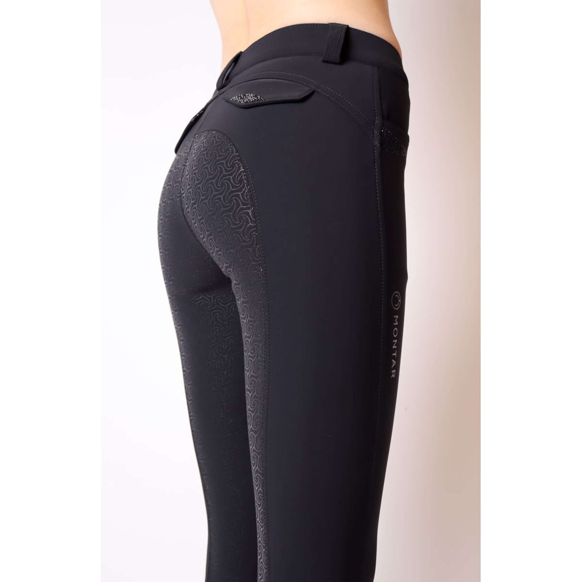 Montar Pantalon d'Équitation Kyla SoftTech Full Grip Noir