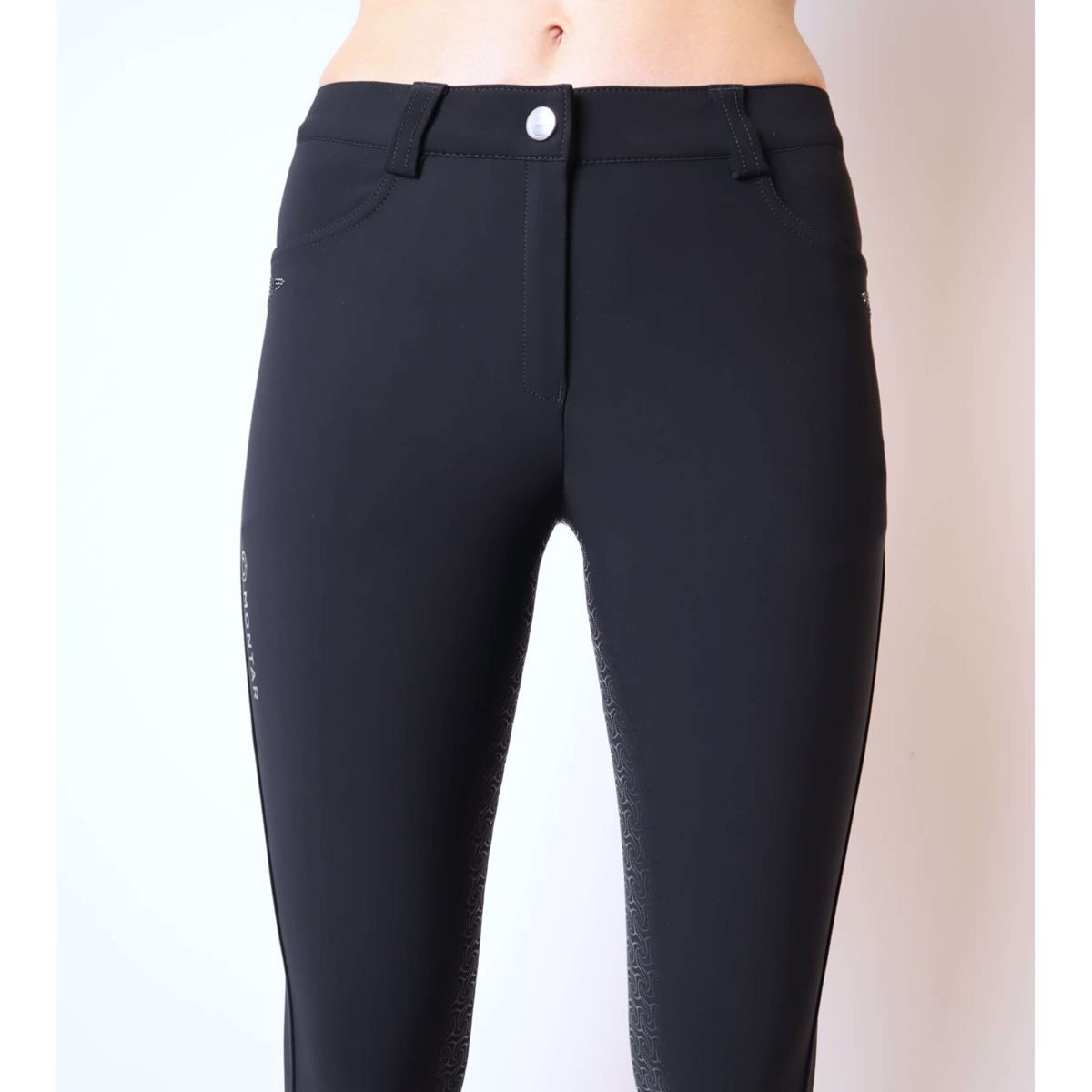 Montar Pantalon d'Équitation Kyla SoftTech Full Grip Noir