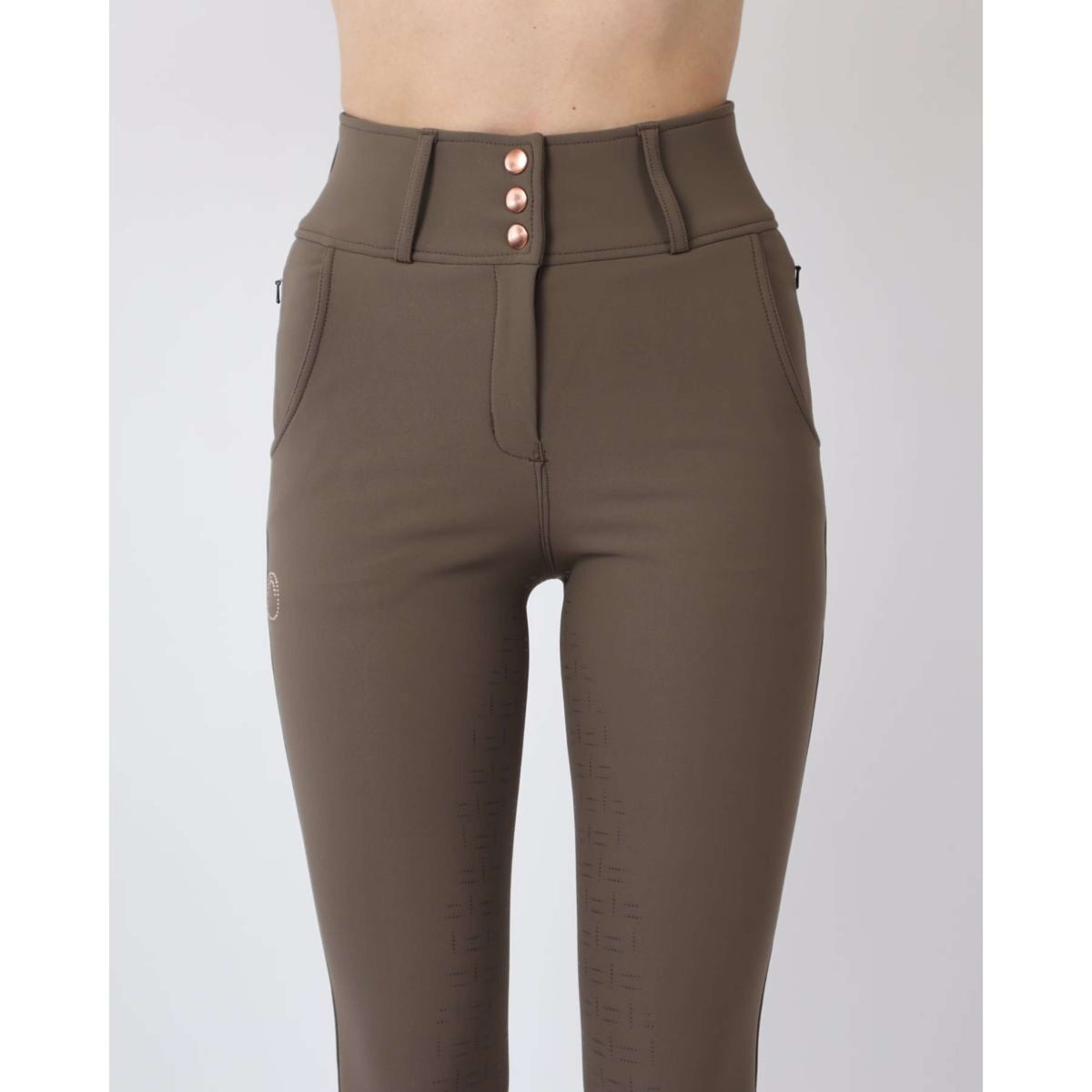 Montar Pantalon d'Équitation Briella Rosegold Full Grip Gadoue