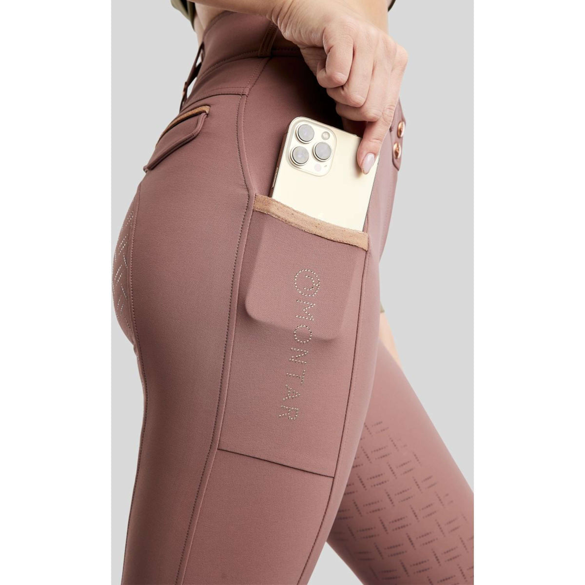 Montar Pantalon d'Équitation MoGlenda Full Grip Dusty Rose