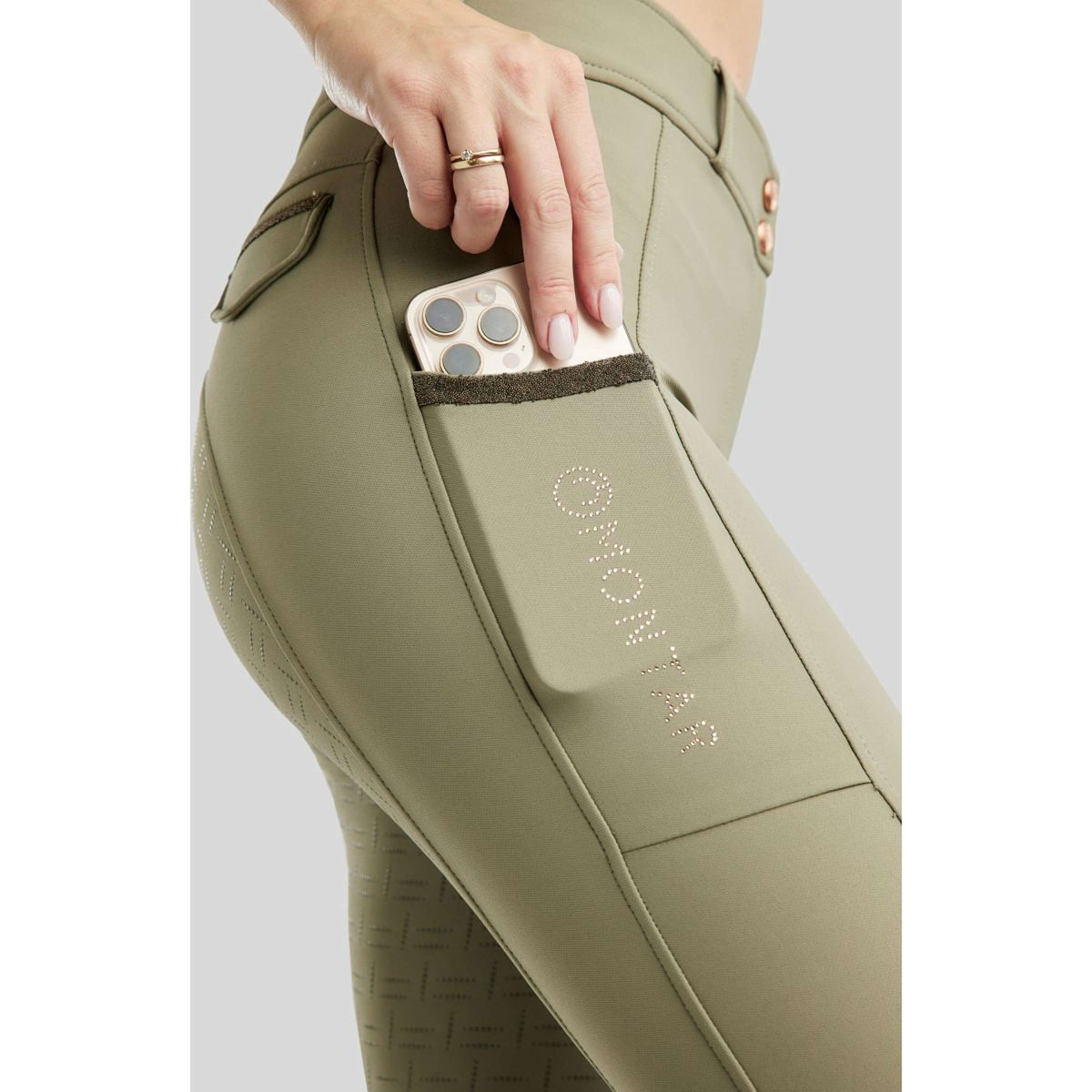 Montar Pantalon d'Équitation MoGlenda Full Grip Dusty Green