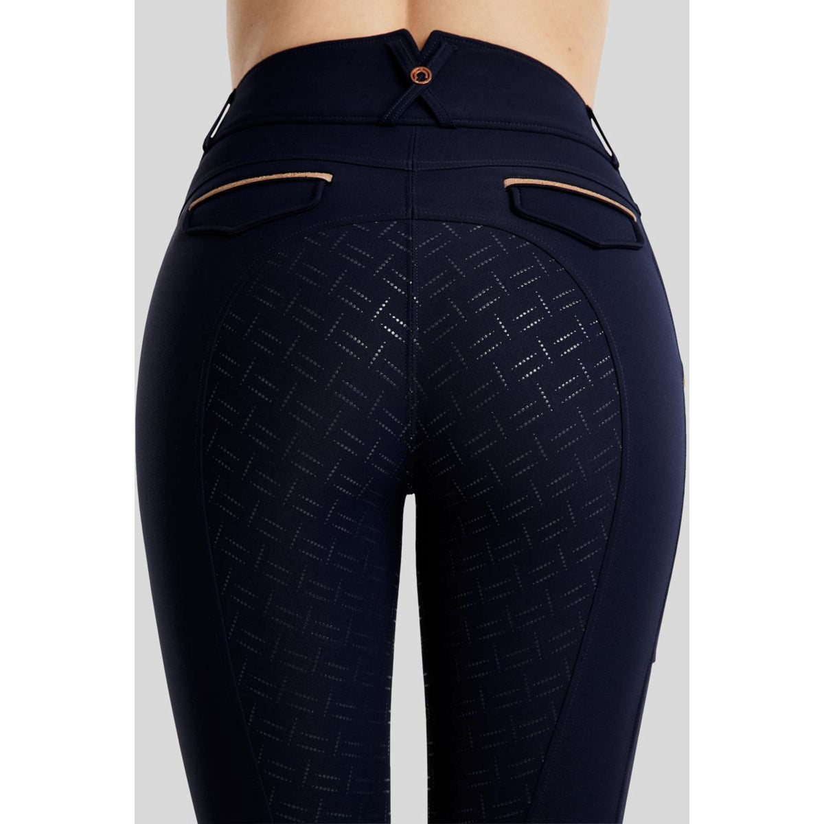 Montar Pantalon d'Équitation MoGlenda Full Grip Marin