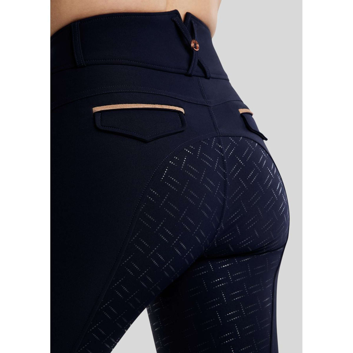 Montar Pantalon d'Équitation MoGlenda Full Grip Marin