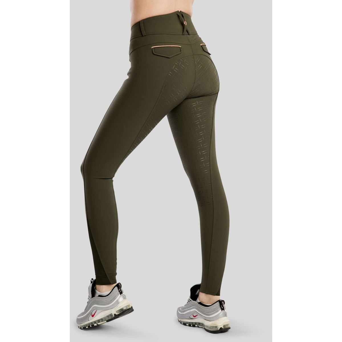 Montar Pantalon d'Équitation MoGlenda Full Grip Olive