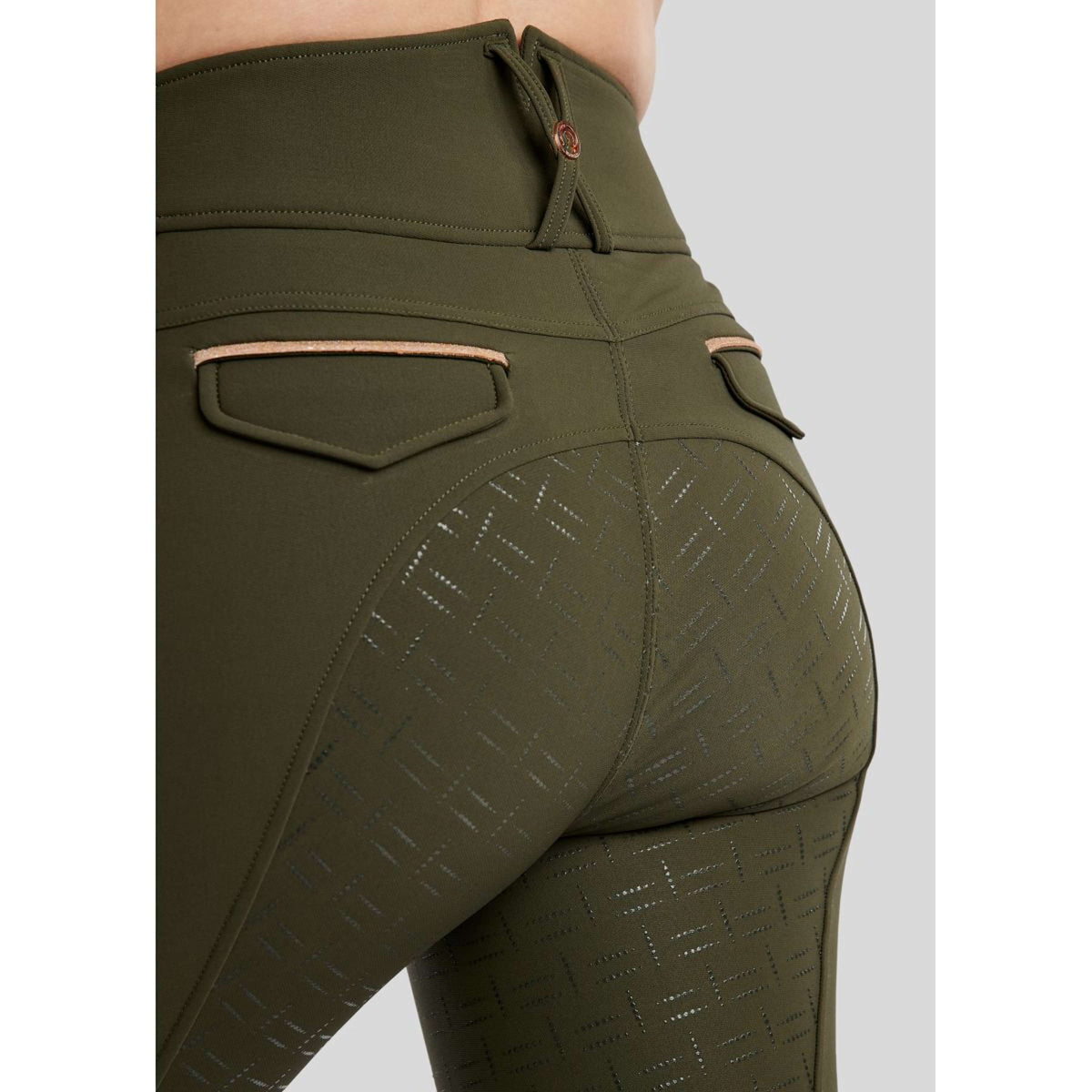 Montar Pantalon d'Équitation MoGlenda Full Grip Olive